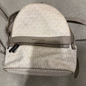 Michael Kors Cream and Gray Backpack
